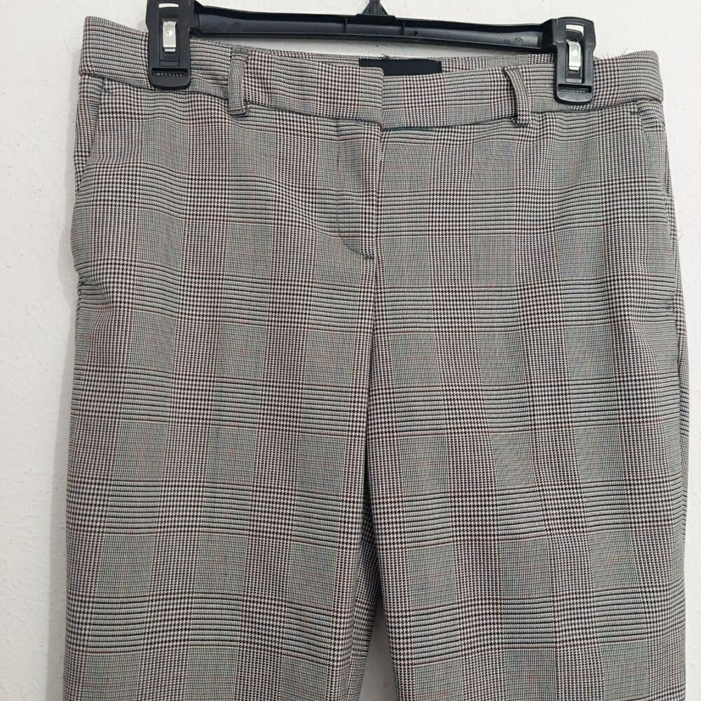 Cynthia Rowley New York Women's Gray Plaid Slim Fit Dress Pants Pockets Size 2 - Picture 2 of 7